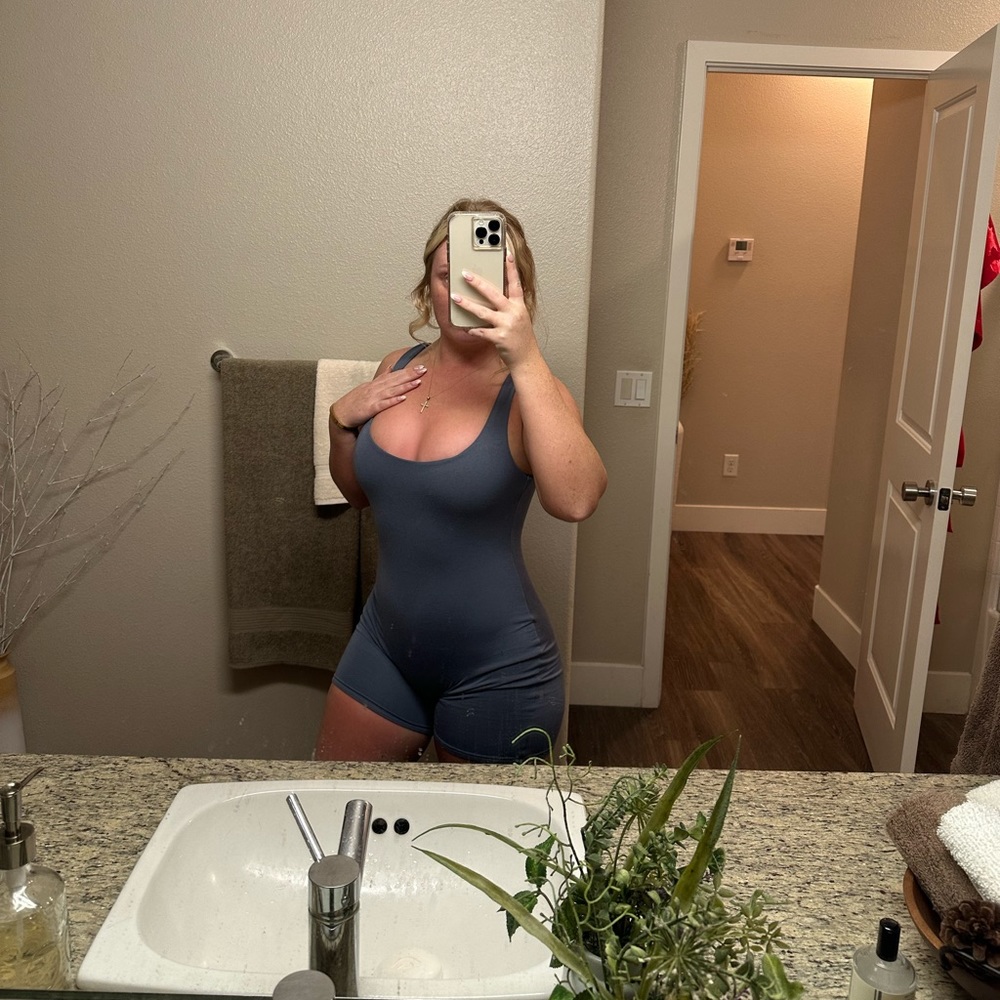 Blue bodysuit